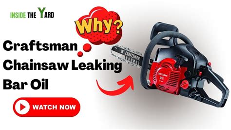 Know 5 Possible Causes of Craftsman Chainsaw Leaking Bar Oil